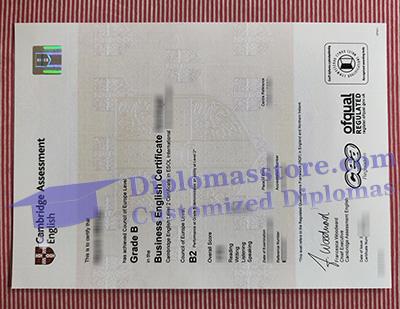 Cambridge B2 Business certificate
