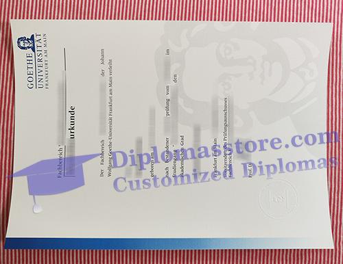 Goethe-Universität Frankfurt urkunde certificate