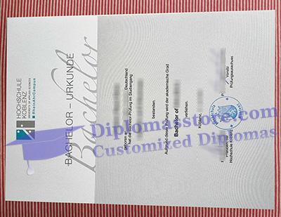 Hochschule Koblenz urkunde certificate