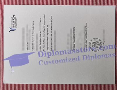 Hochschule Rhein-Waal urkunde certificate