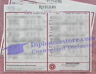 buy Rutgers University transcript
