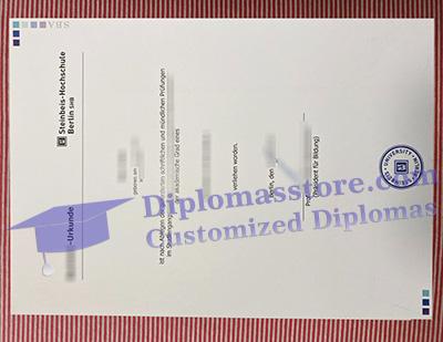 Steinbei-Hochshule Berlin urkunde certificate