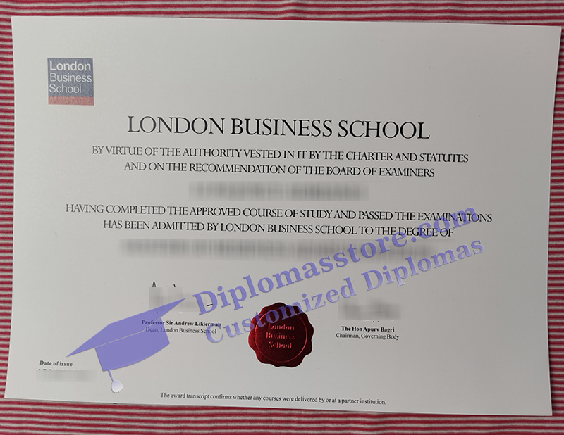 London Business School certificate, London Business School degree,