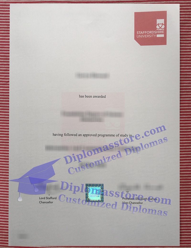 Staffordshire University degree, Staffordshire University certificate,