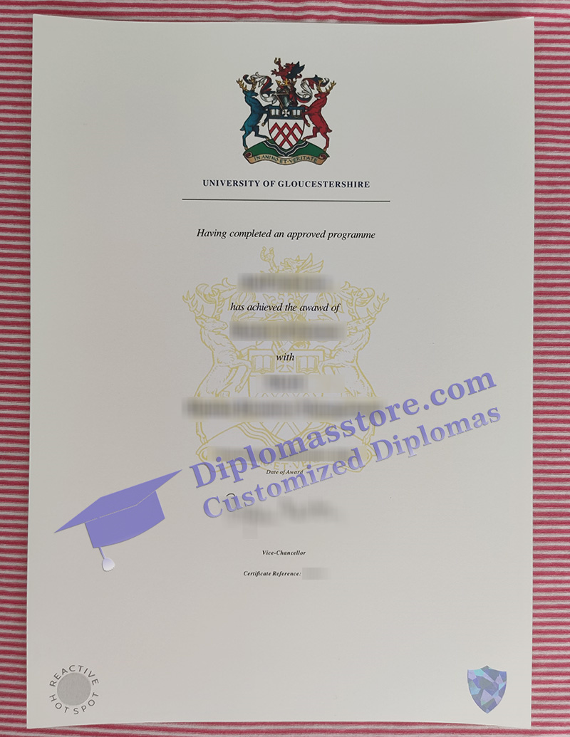 University of Gloucestershire degree, University of Gloucestershire certificate,
