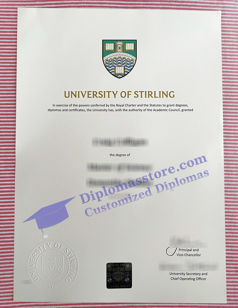 University of Stirling degree, University of Stirling certificate,