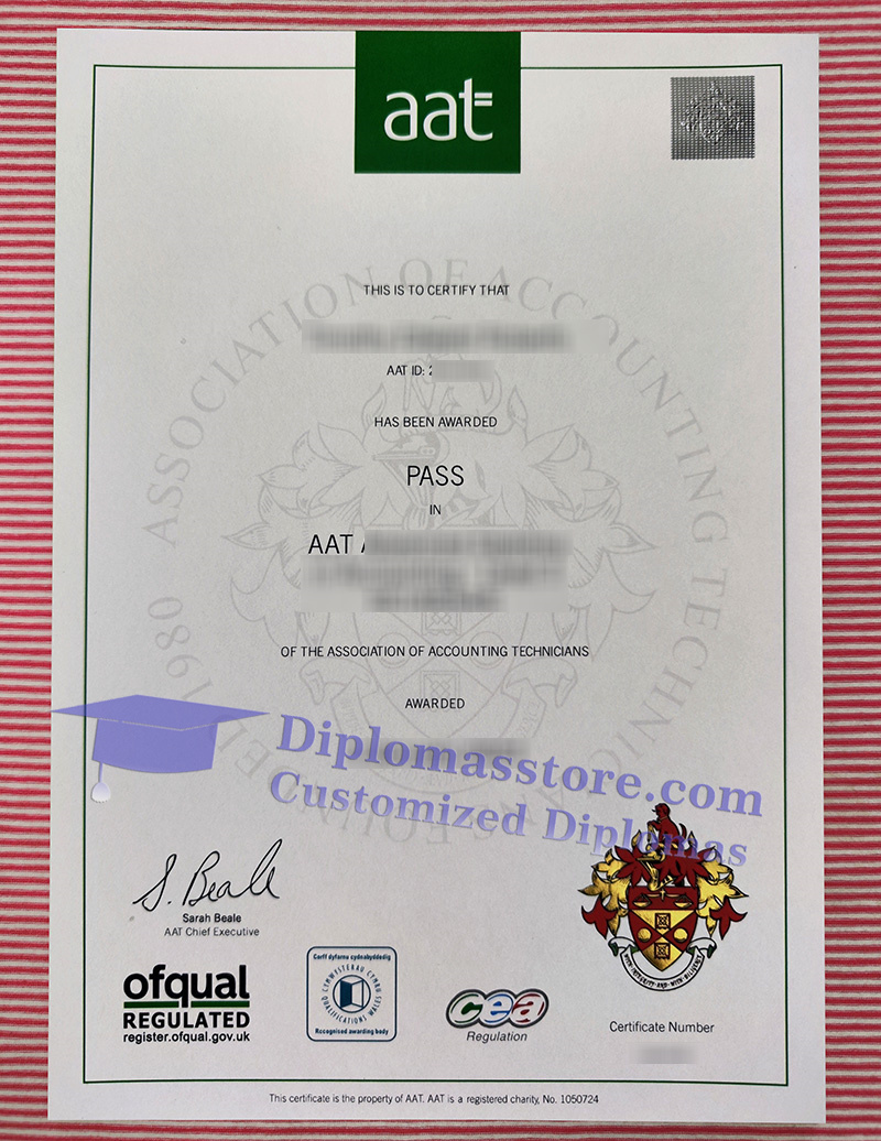 AAT diploma, Association of Accounting Technicians certificate,