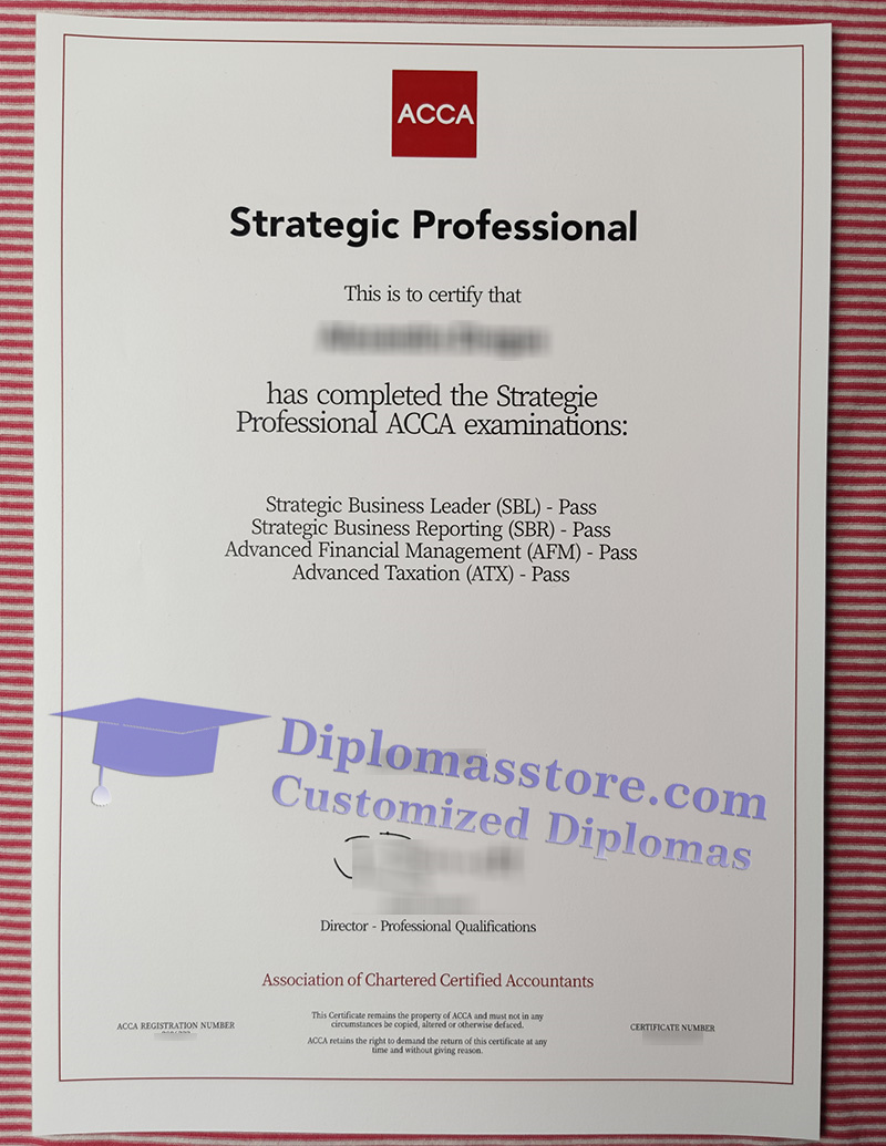 ACCA Strategic Professional certificate, ACCA professional certificate,