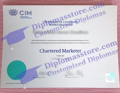 CIM chartered Marketer certificate