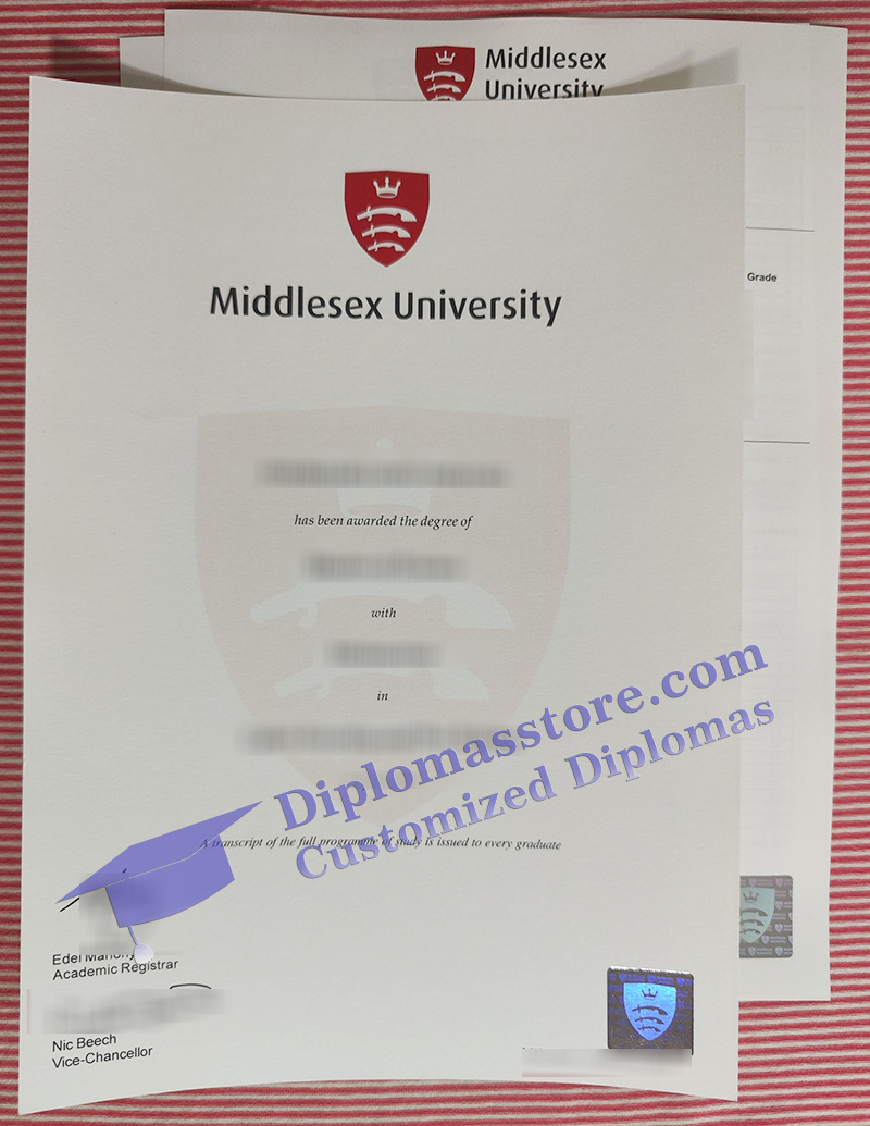 Middlesex University diploma, Middlesex University degree,
