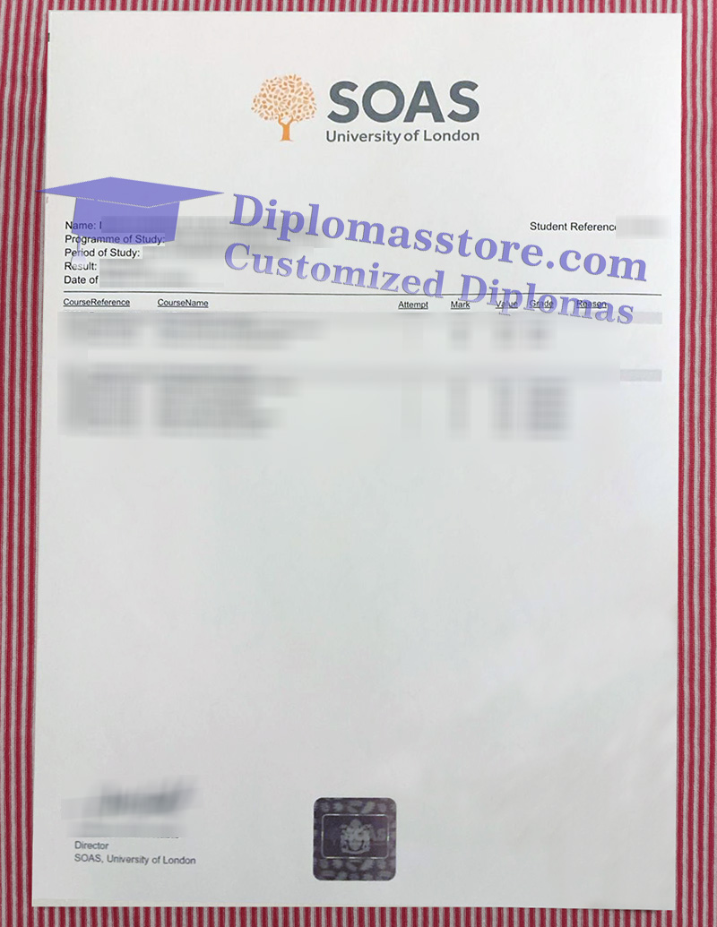 SOAS University of London transcript, SOAS transcript,