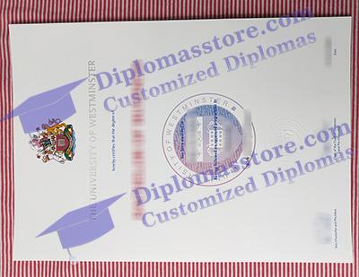 University of Westminster certificate