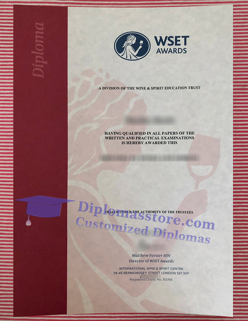 WSET Diploma, WSET certificate,