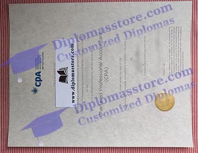 British Columbia Certified Public Accountant certificate