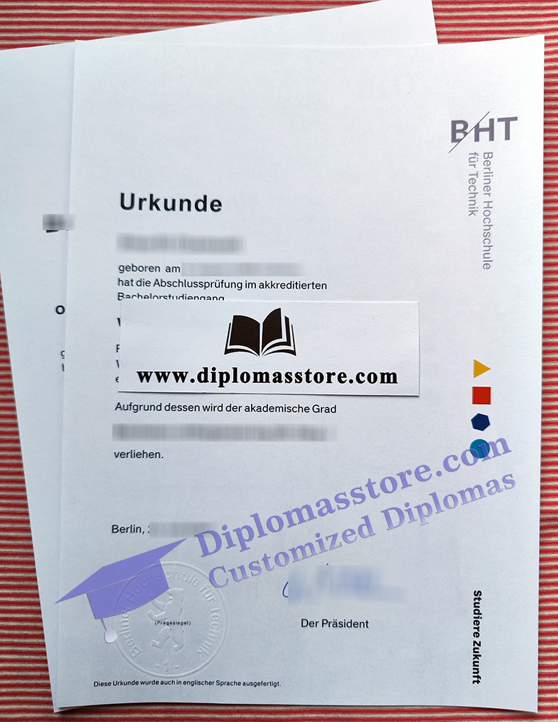 BHT Berlin urkunde, Berliner Hochschule für Technik degree,