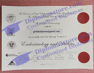 MRCP Endocrinology and Diabetes certificate