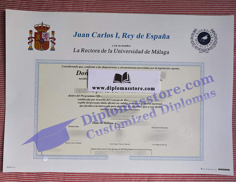 Universidad de Málaga título, Universidad de Málaga diploma, 