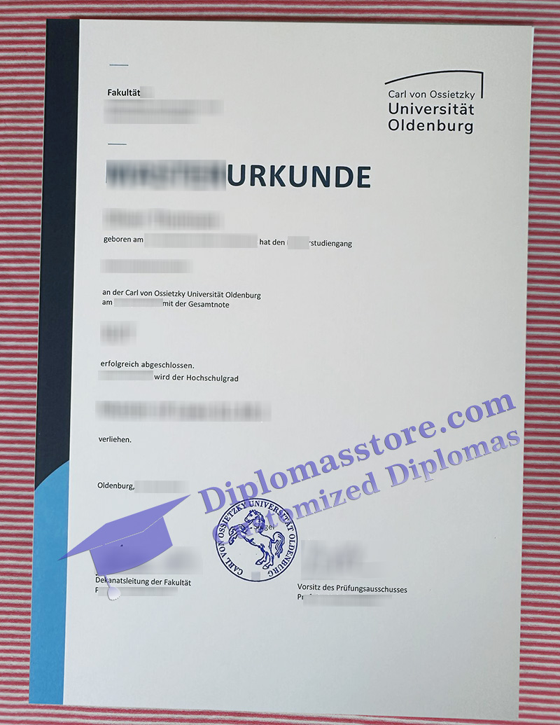 Universität Oldenburg urkunde, Universität Oldenburg degree,