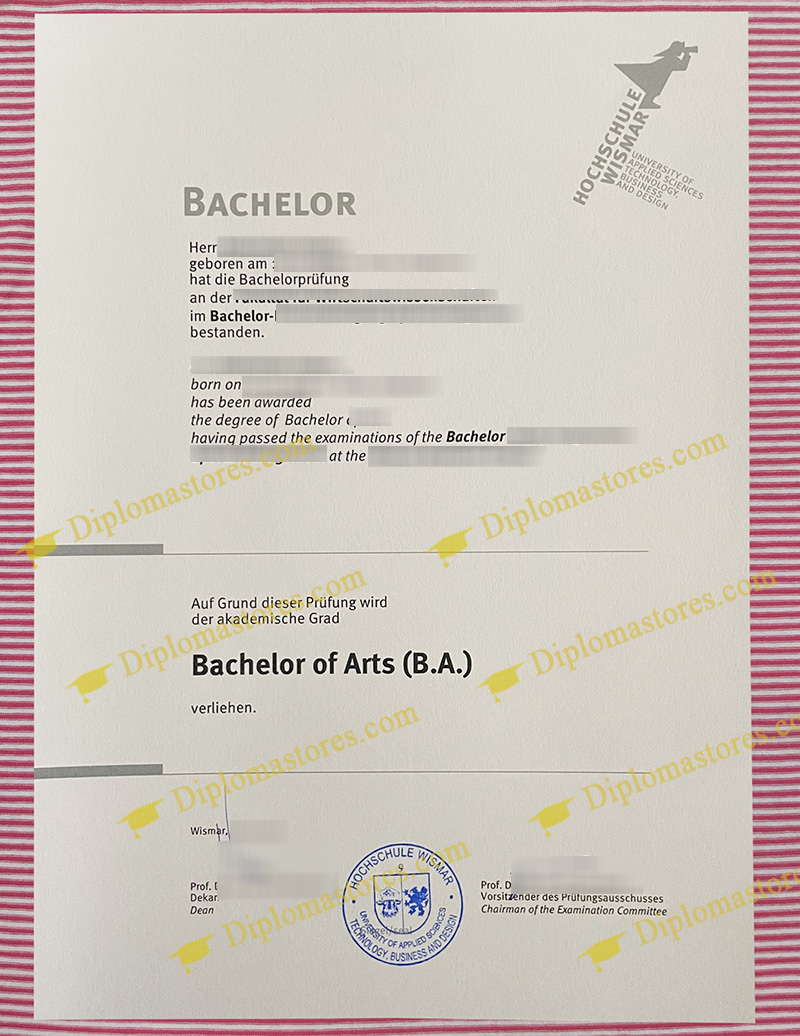 Hochschule Wismar urkunde, Hochschule Wismar degree,