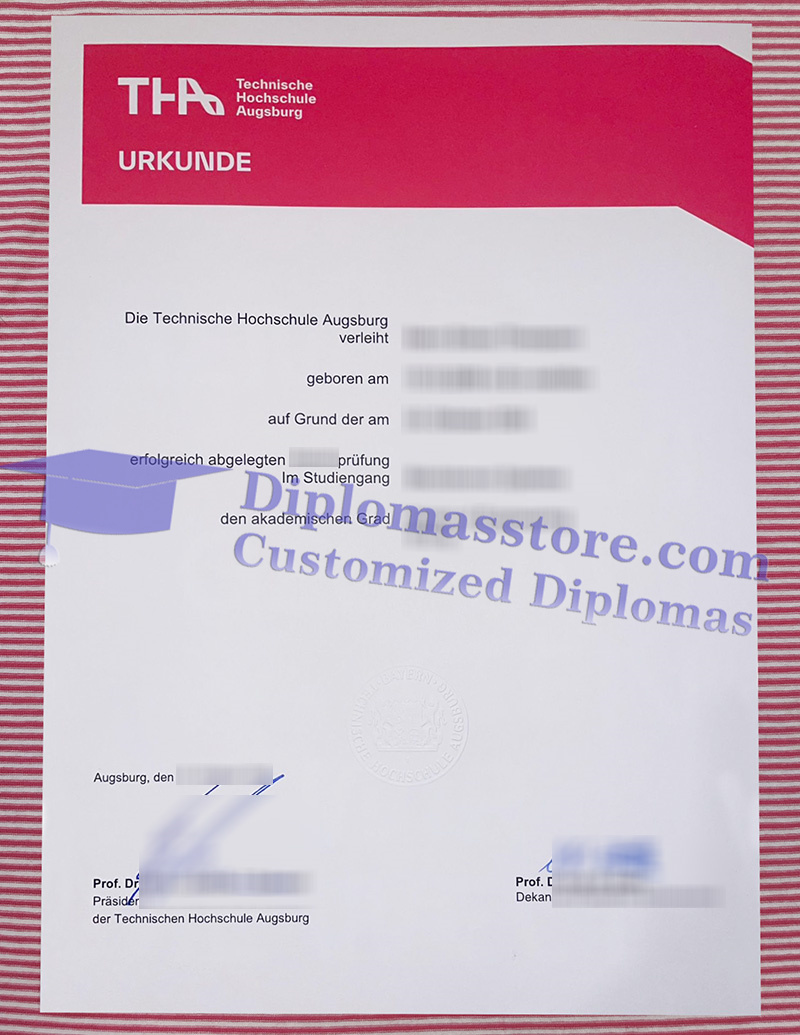 Technische Hochschule Augsburg urkunde, TH Augsburg degree,