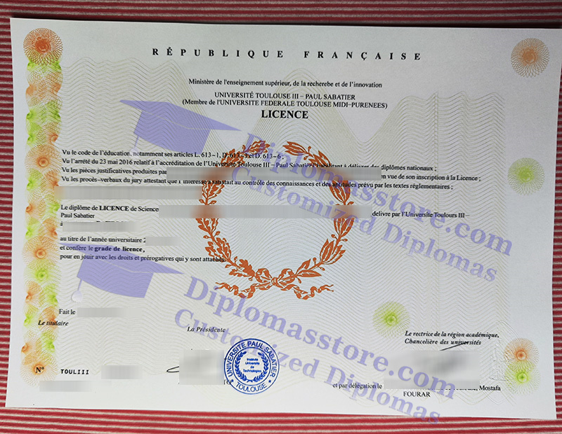 Université Toulouse III diploma, Université Toulouse III licence,