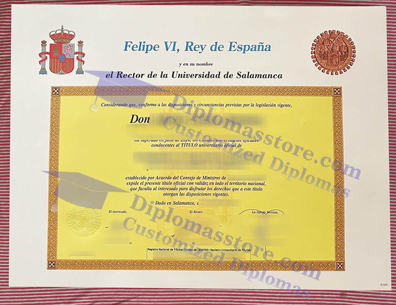 Universidad de Salamanca título, Universidad de Salamanca diploma,