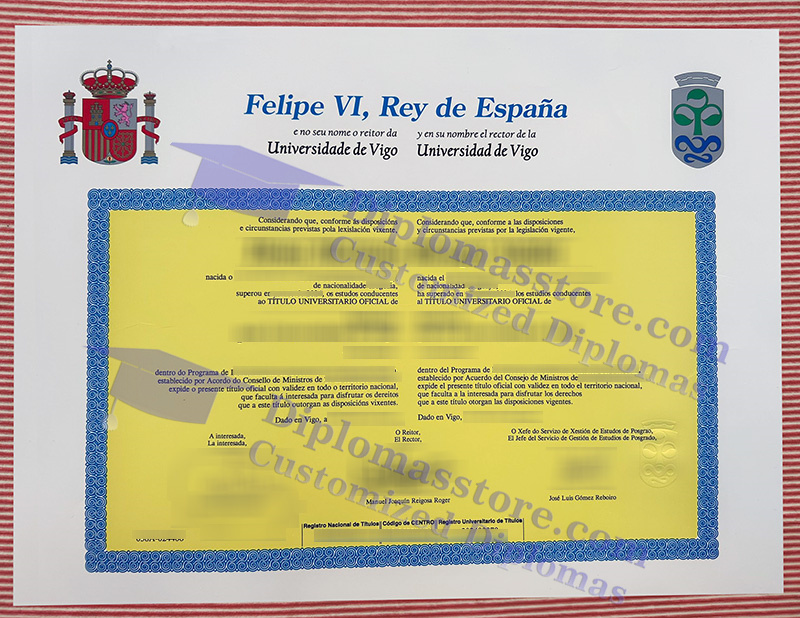 Universidad de Vigo título, Universidad de Vigo diploma,
