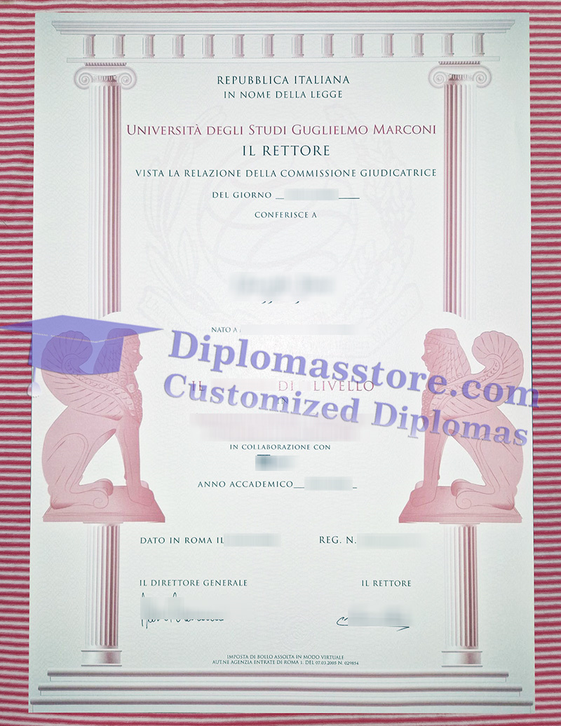 Università Guglielmo Marconi laurea, Università Guglielmo Marconi diploma,