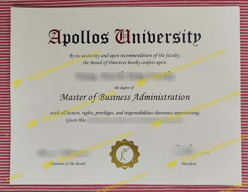 Apollos University diploma, Apollos University certificate,
