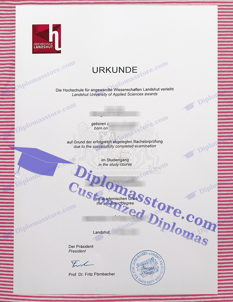 Hochschule Landshut urkunde, Hochschule Landshut diploma,
