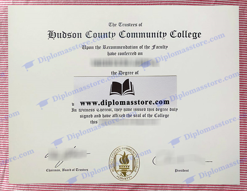 Hudson County Community College diploma, Hudson County Community College degree,