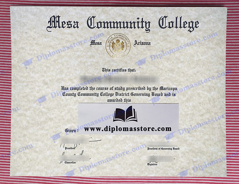 Mesa Community College diploma, Mesa Community College certificate,