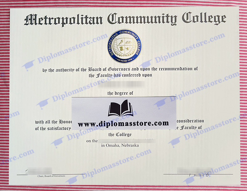 Metropolitan Community College diploma, Metropolitan Community College certificate,