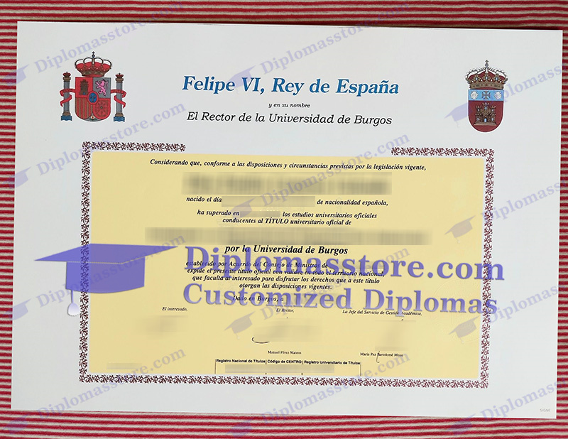 Universidad de Burgos título, Universidad de Burgos diploma,