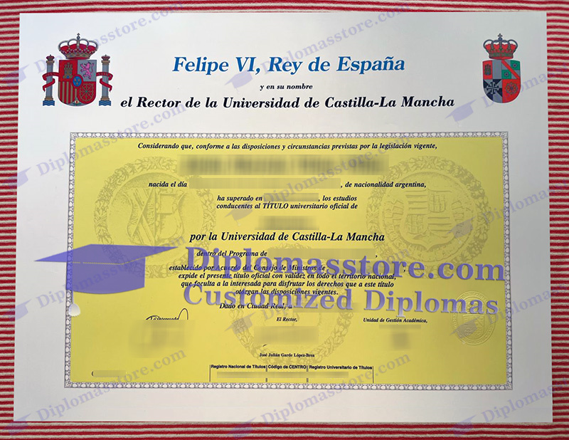 Universidad de Castilla-La Mancha título, Universidad de Castilla-La Mancha diploma,