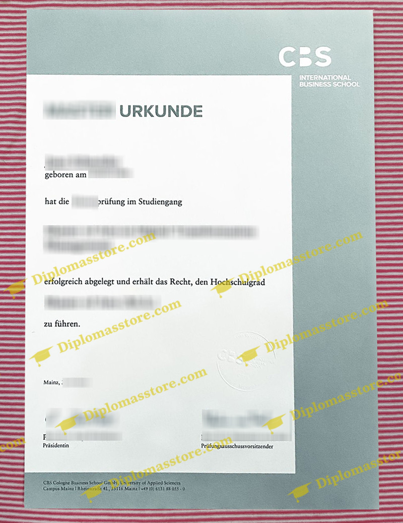 CBS International Business School urkunde, CBS International Business School degree,