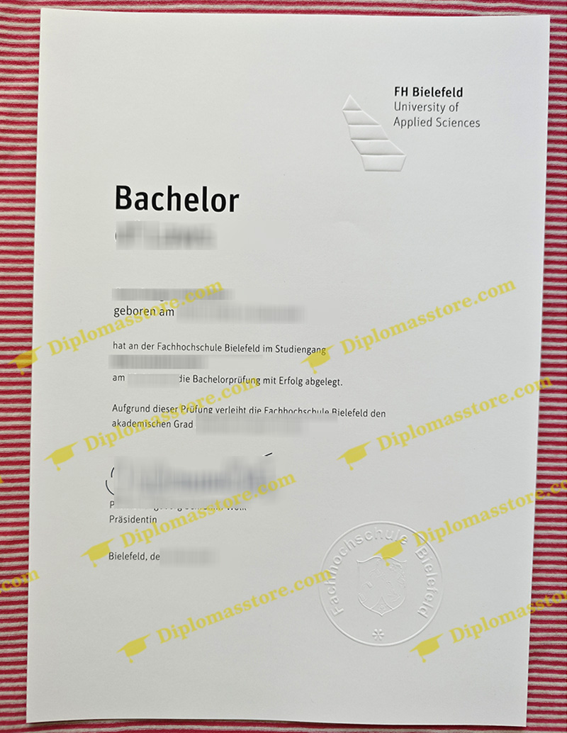 FH Bielefeld degree, FH Bielefeld urkunde,