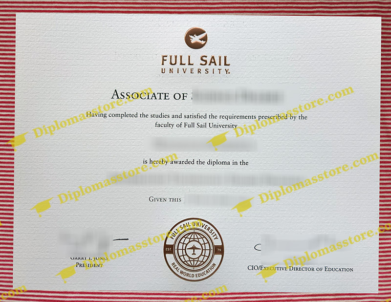 Full Sail University associate degree, Full Sail University diploma,