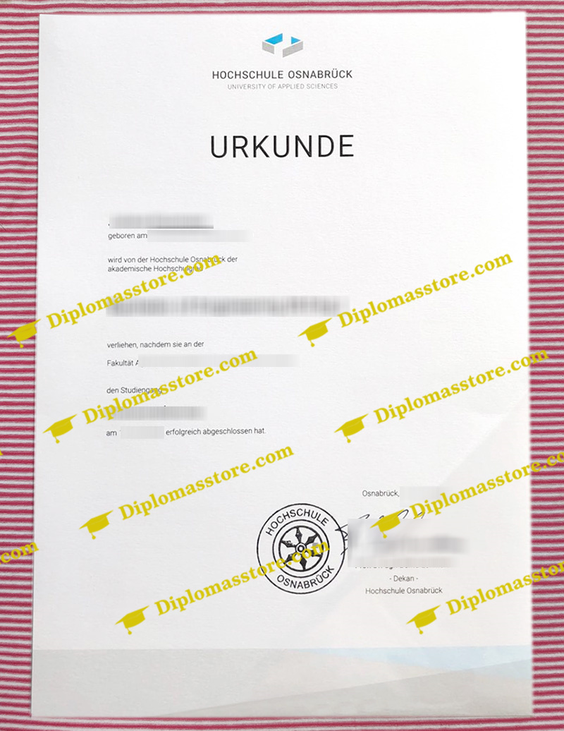 Hochschule Osnabrück degree, Hochschule Osnabrück urkunde, 