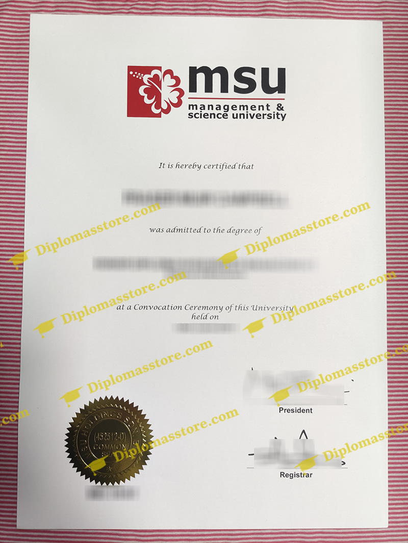 Management & Science University degree, Management & Science University diploma,