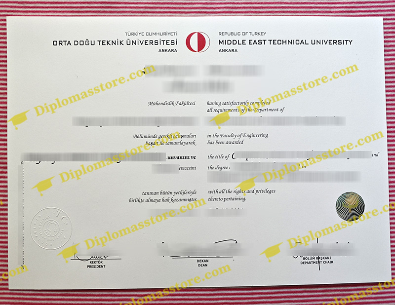 Middle East Technical University degree, METU diploma,