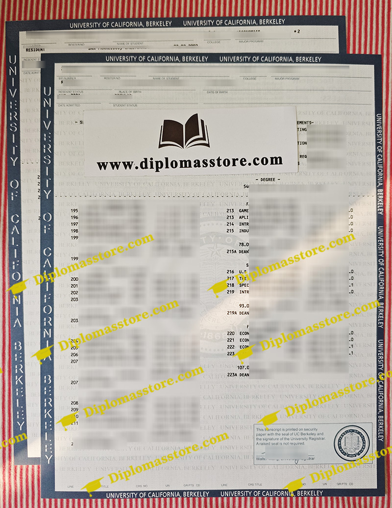 UC Berkeley transcript, University of California Berkeley transcript,