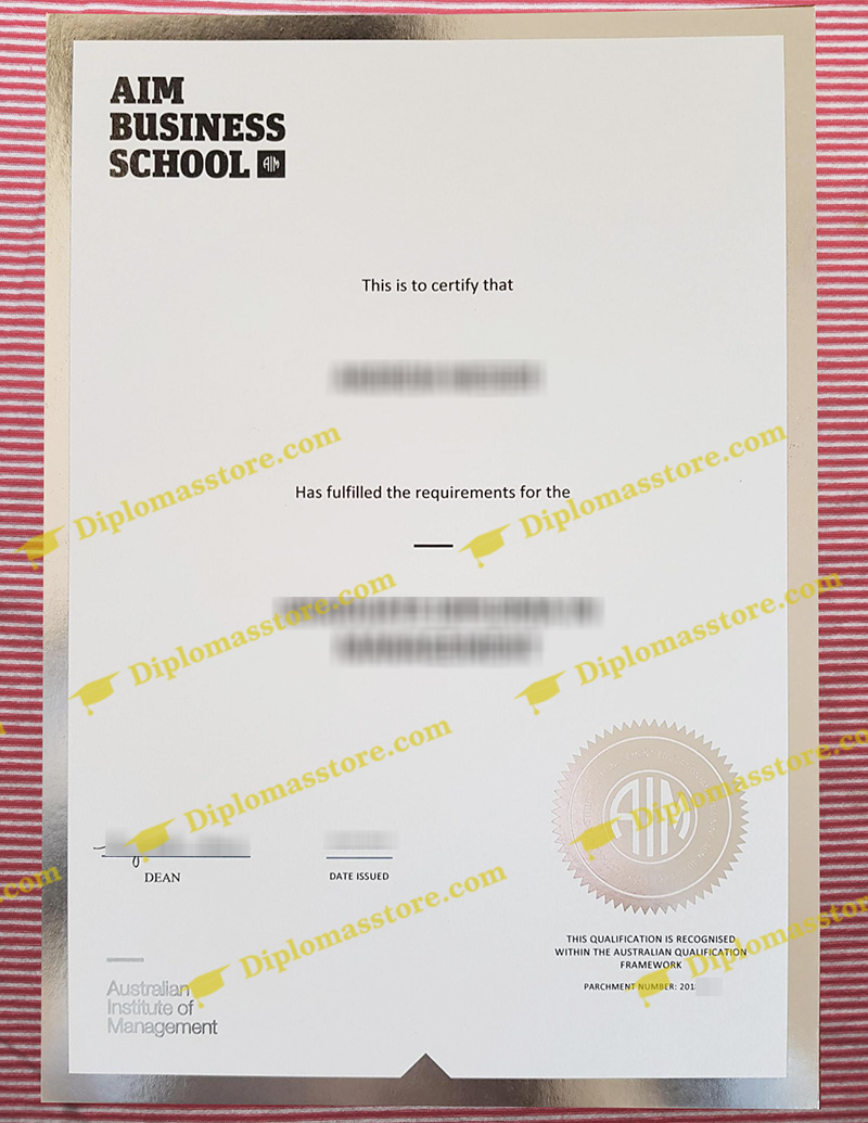 AIM Business School diploma before 2020