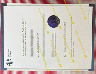 AIM Business School certificate