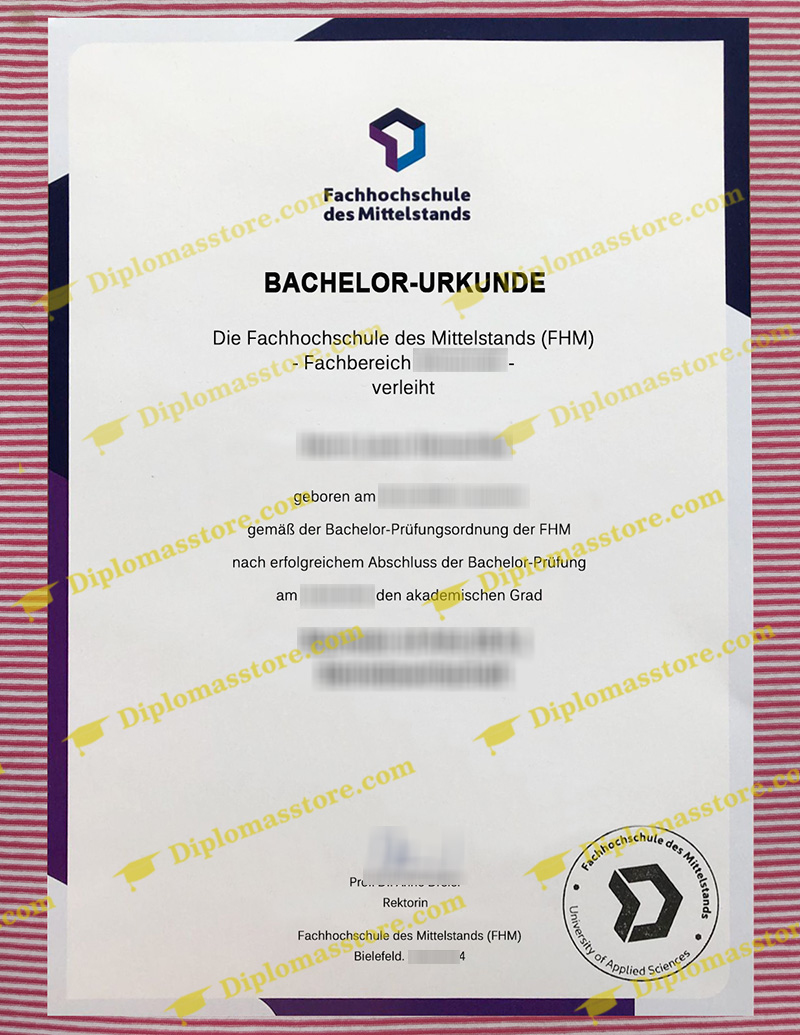 FHM certificate, University of Applied Sciences for Small and Medium-Sized Businesses degree,