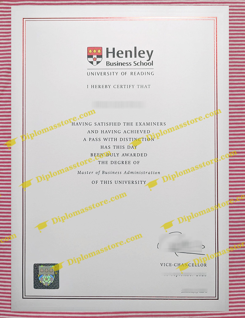 Henley Business School degree, MBA degree,