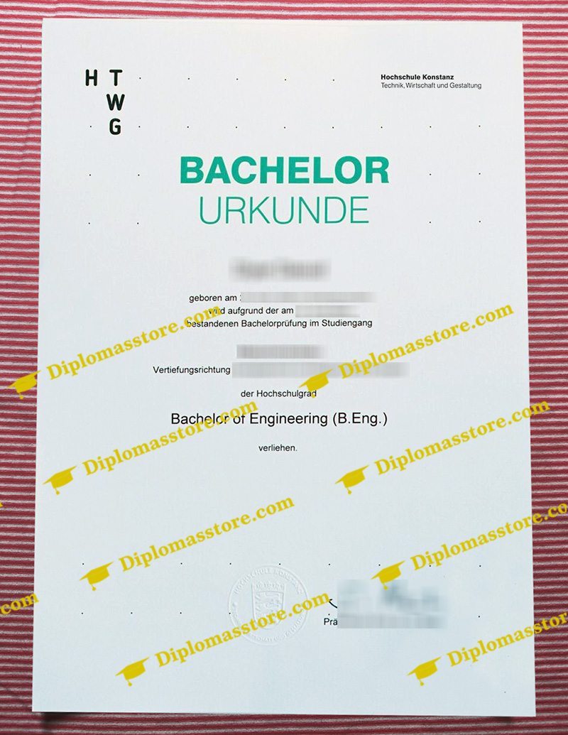Hochschule Konstanz urkunde, HTWG degree,