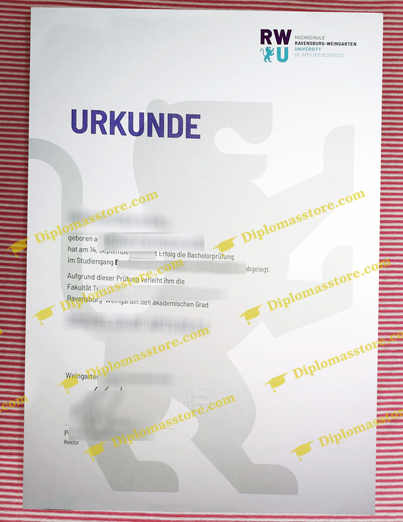Hochschule Ravensburg-Weingarten urkunde, Hochschule Ravensburg-Weingarten degree,