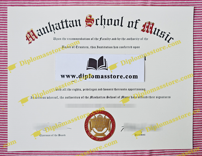 Manhattan School of Music diploma, Manhattan School of Music degree,