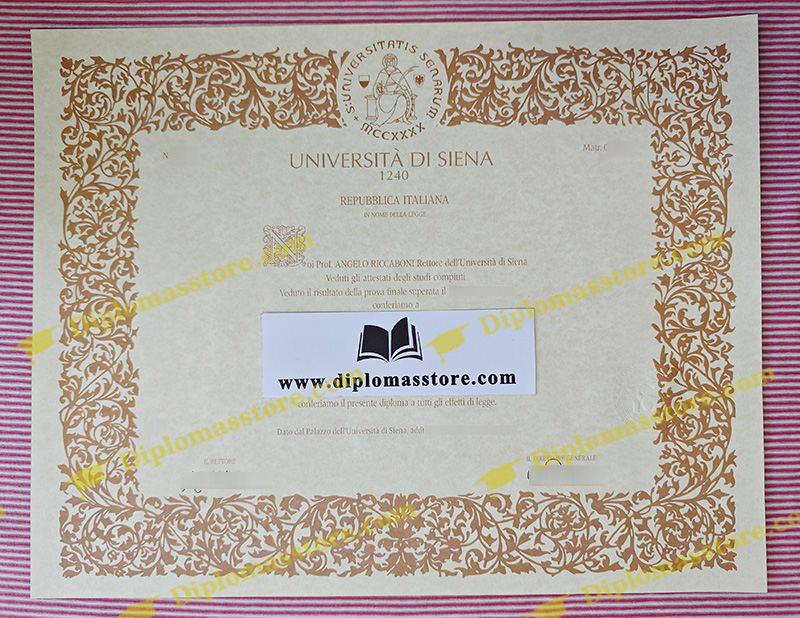 Università di Siena diploma, Università di Siena degree,